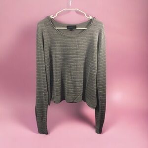 Lane Bryant Metallic Cropped Sweater NWT 18 20 2X Gray Silver Women’s